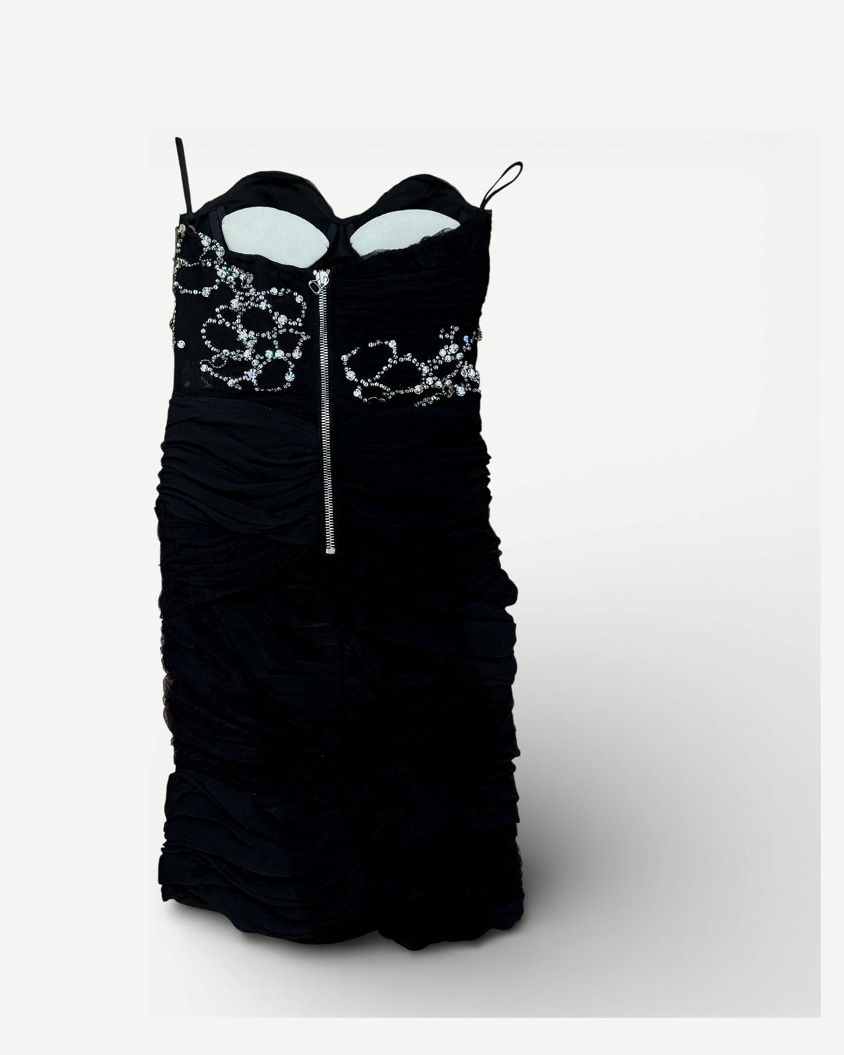 Balmain SS08 by Christophe Decarnin Embellished Black Runway Dress