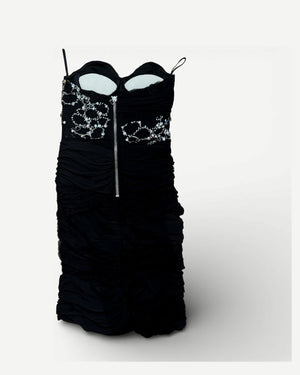 Balmain SS08 by Christophe Decarnin Embellished Black Runway Dress