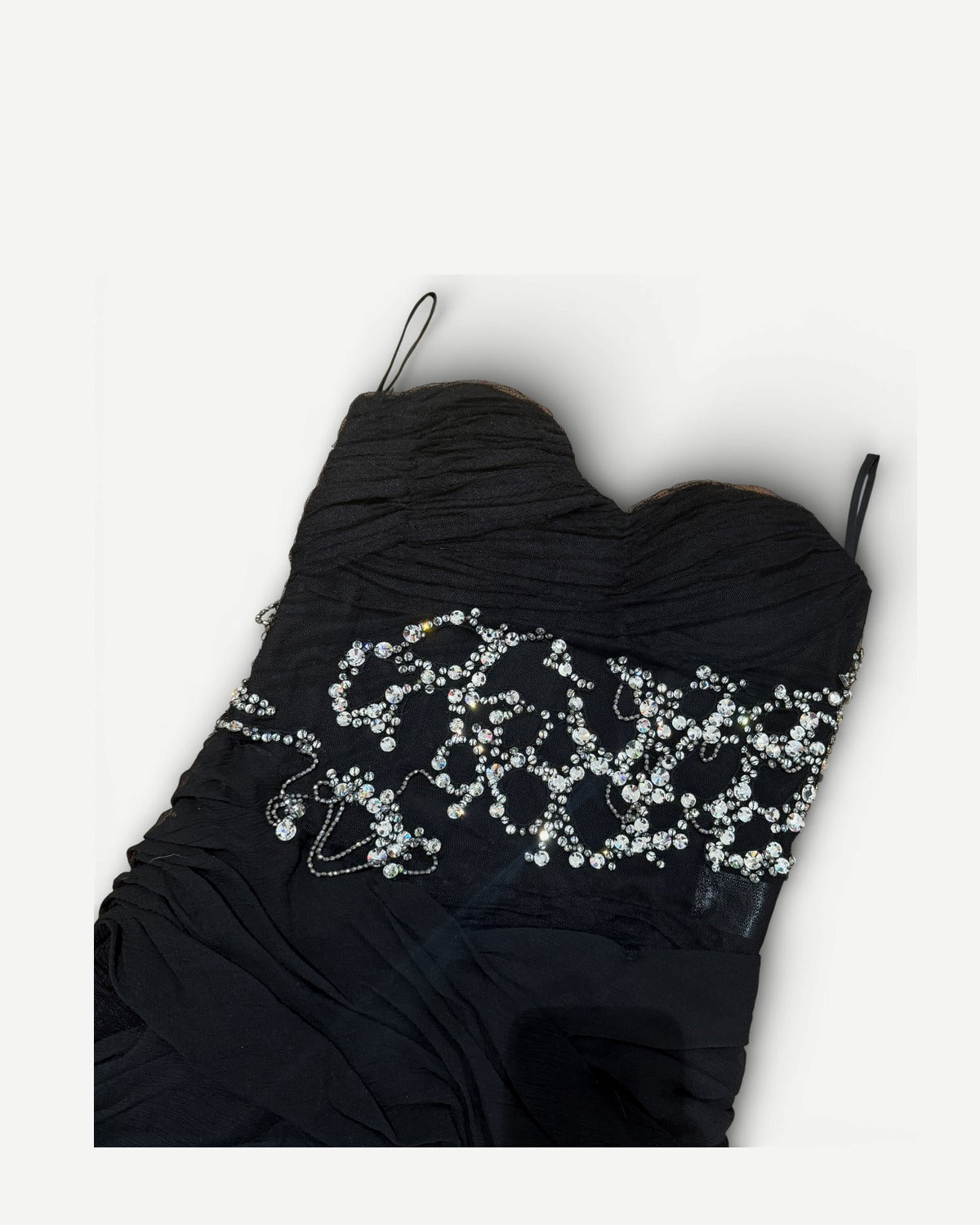Balmain SS08 by Christophe Decarnin Embellished Black Runway Dress