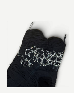 Balmain SS08 by Christophe Decarnin Embellished Black Runway Dress