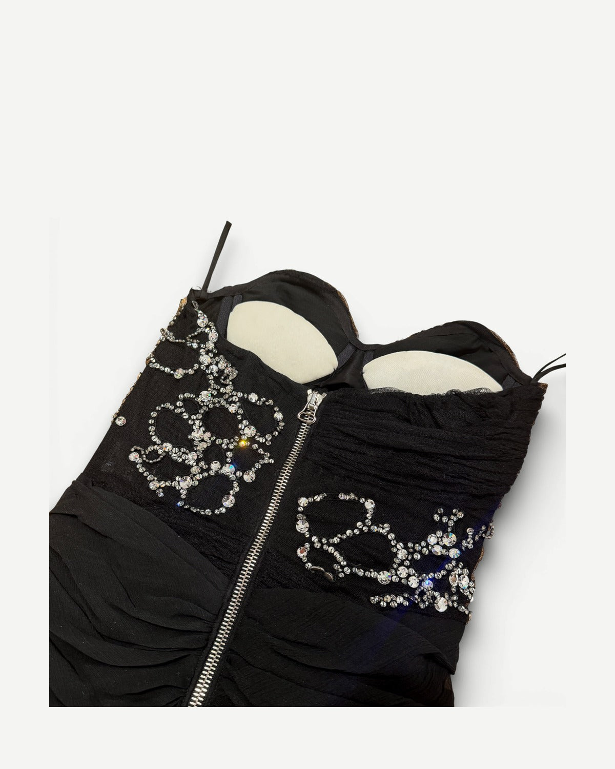 Balmain SS08 by Christophe Decarnin Embellished Black Runway Dress