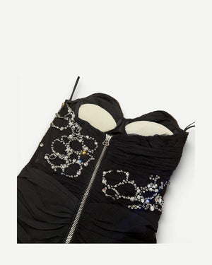 Balmain SS08 by Christophe Decarnin Embellished Black Runway Dress