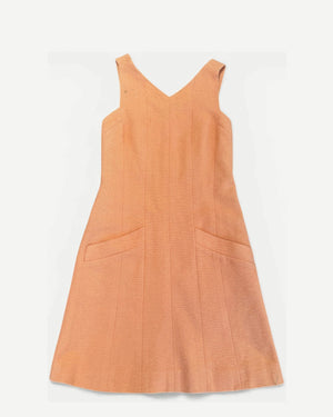 Chanel SS98 by Karl Lagerfeld Peach Orange Halter Dress