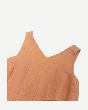 Chanel SS98 by Karl Lagerfeld Peach Orange Halter Dress