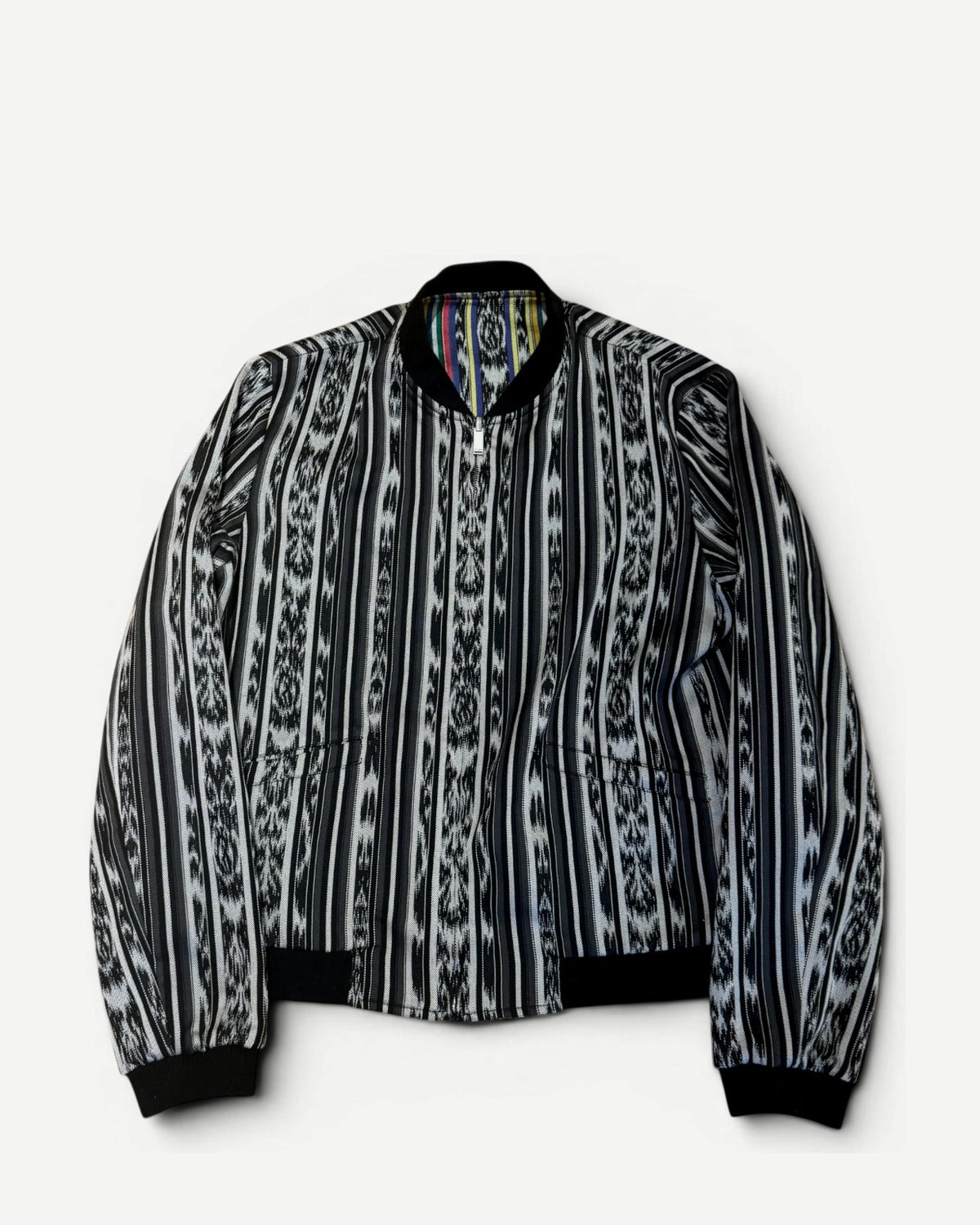 Saint Laurent SS18 Reversible Ikat Teddy Jacket