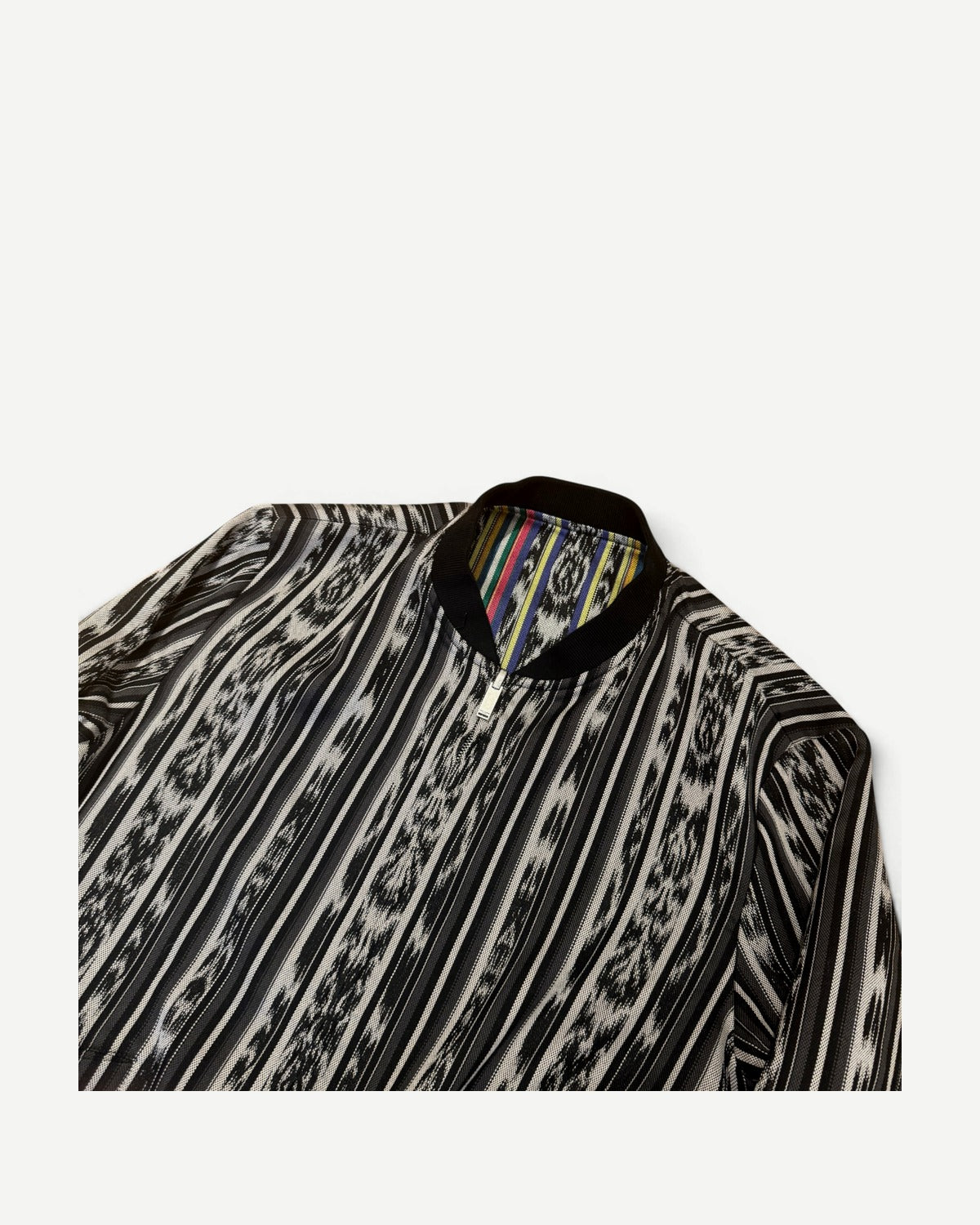 Saint Laurent SS18 Reversible Ikat Teddy Jacket