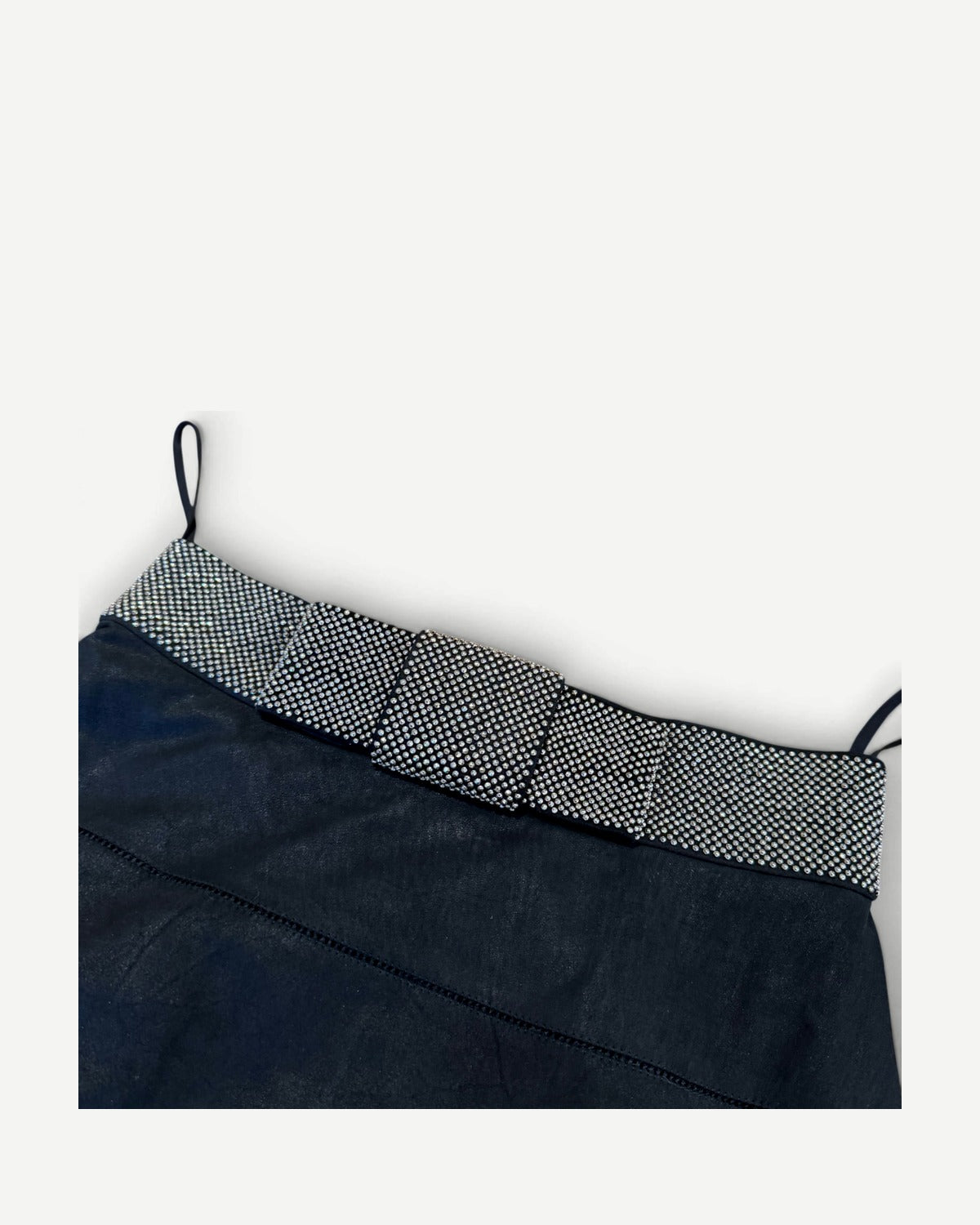 Balmain by Christophe Decarnin Paneled Leather Studded Bow Skirt