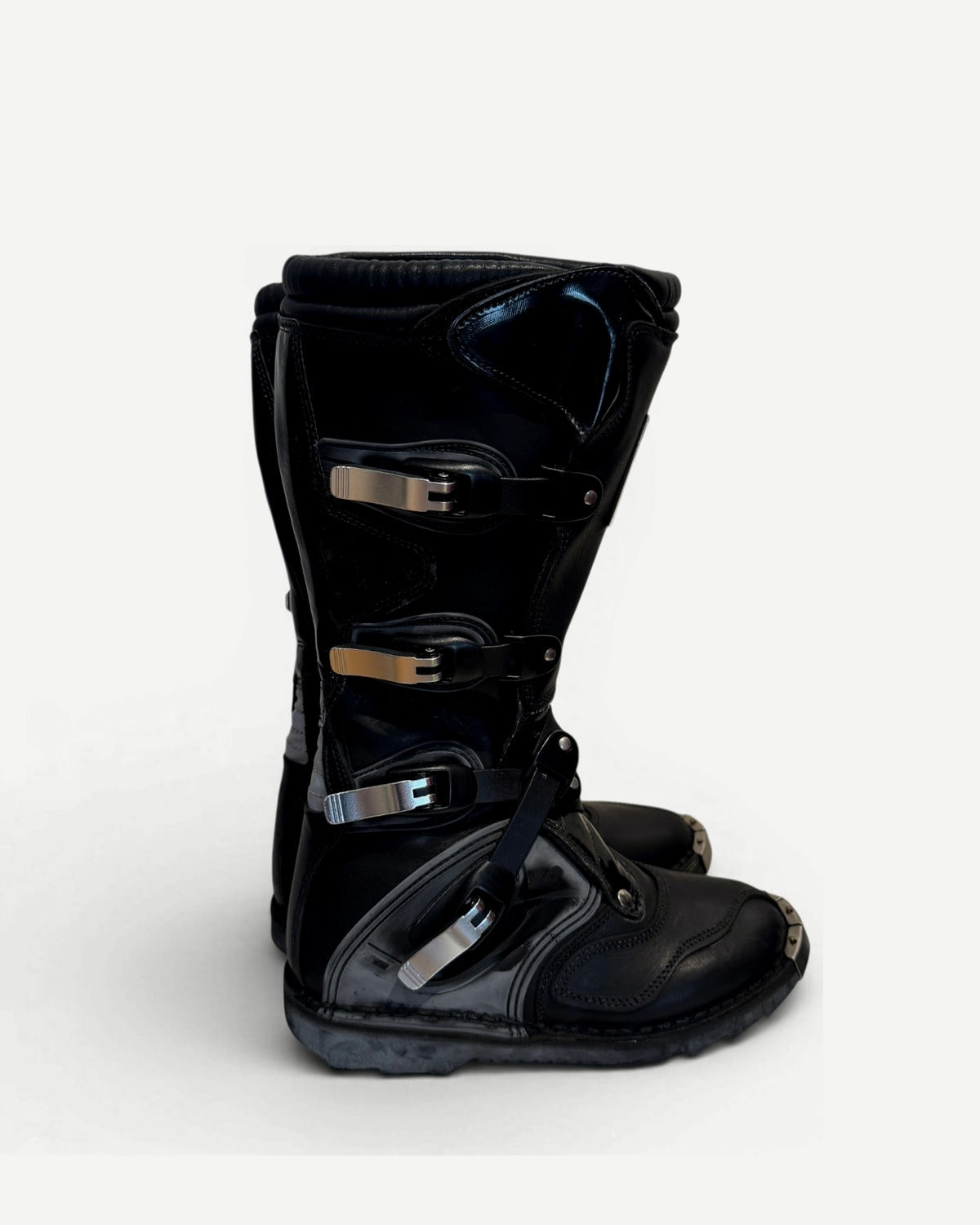 Dolce & Gabbana FW03 Metal Applique Buckled Moto Biker Boots