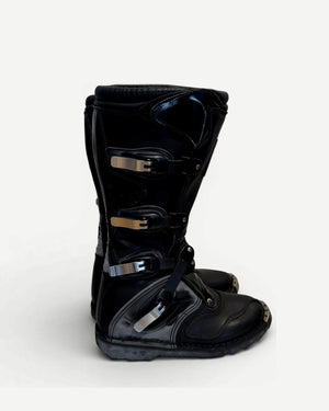 Dolce & Gabbana FW03 Metal Applique Buckled Moto Biker Boots