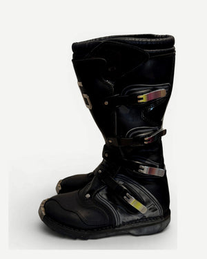 Dolce & Gabbana FW03 Metal Applique Buckled Moto Biker Boots