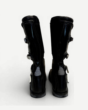 Dolce & Gabbana FW03 Metal Applique Buckled Moto Biker Boots