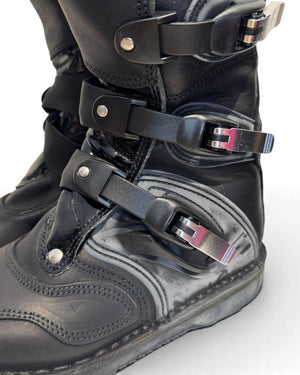 Dolce & Gabbana FW03 Metal Applique Buckled Moto Biker Boots