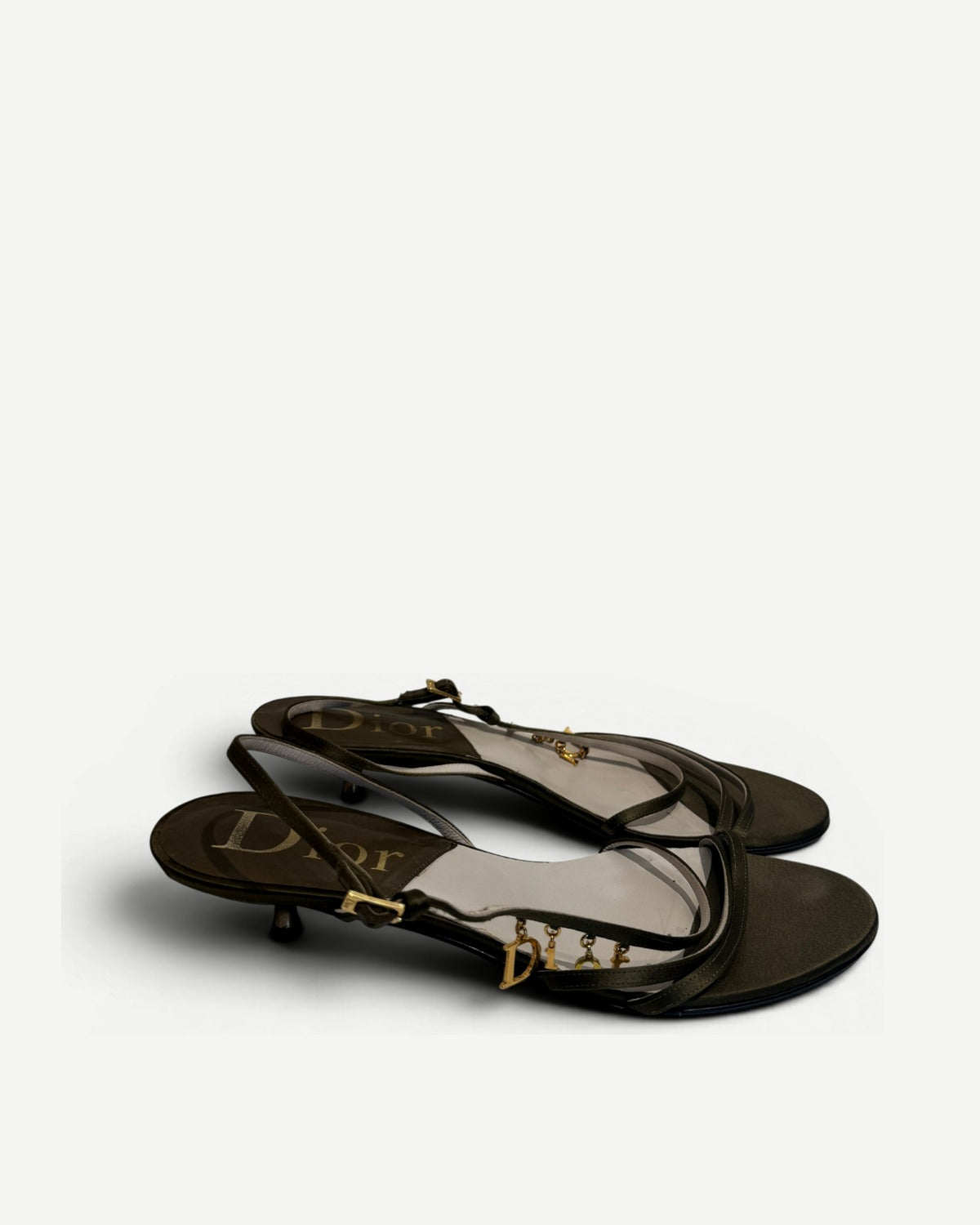 Christian Dior by John Galliano Logo Charm Kitten Heels