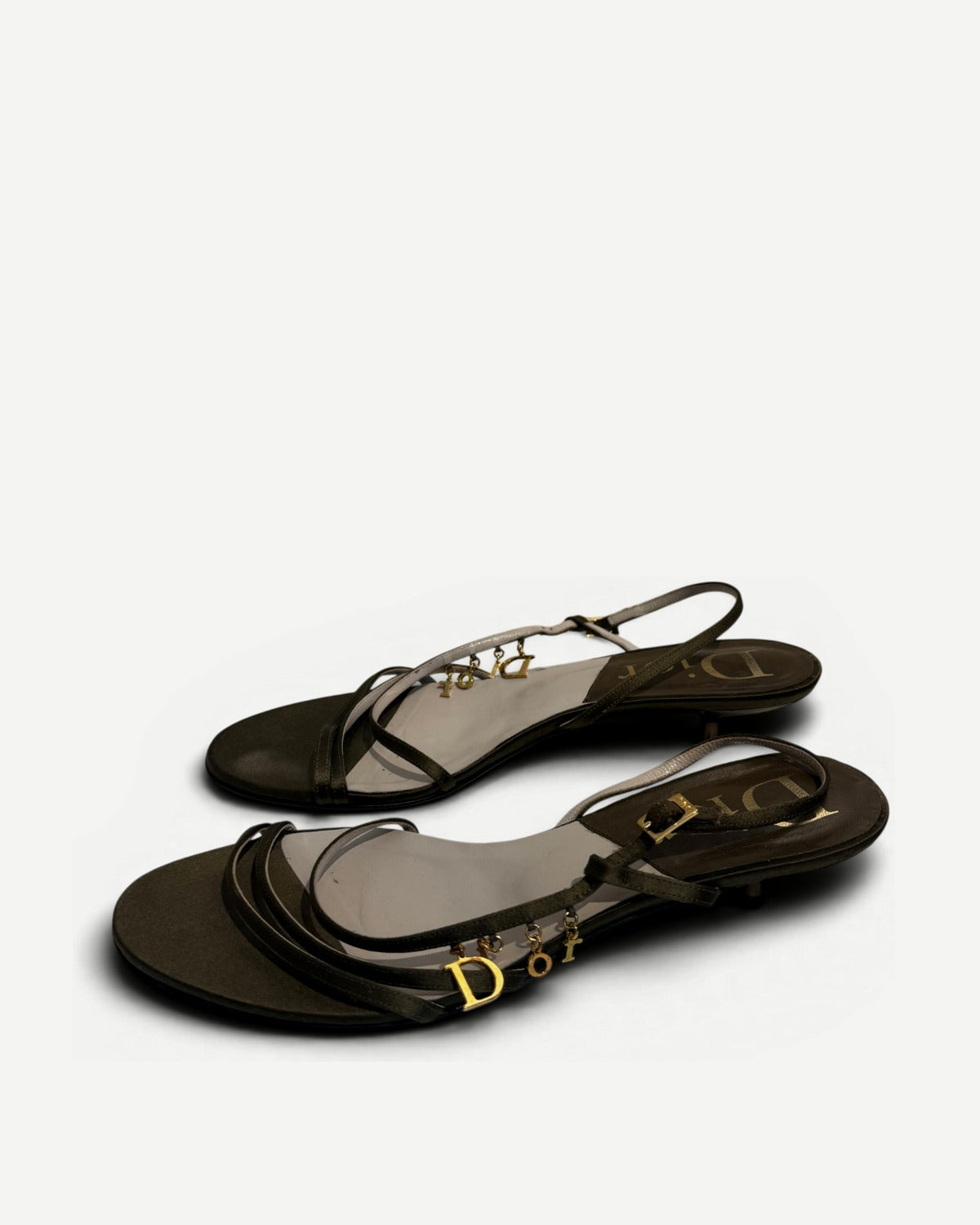 Christian Dior by John Galliano Logo Charm Kitten Heels