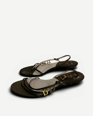 Christian Dior by John Galliano Logo Charm Kitten Heels
