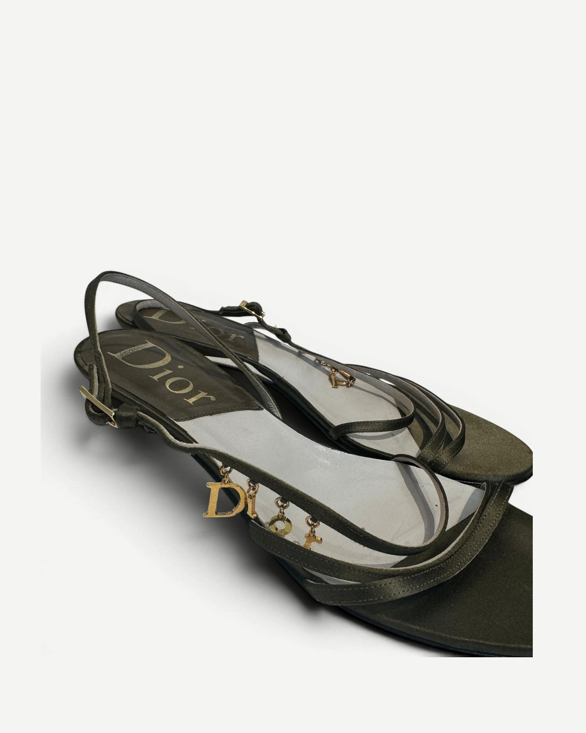 Christian Dior by John Galliano Logo Charm Kitten Heels