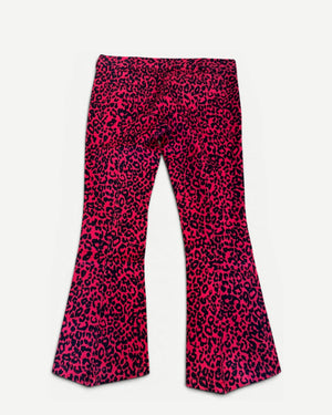 Balmain by Christophe Decarnin Leopard Print Flared Denim