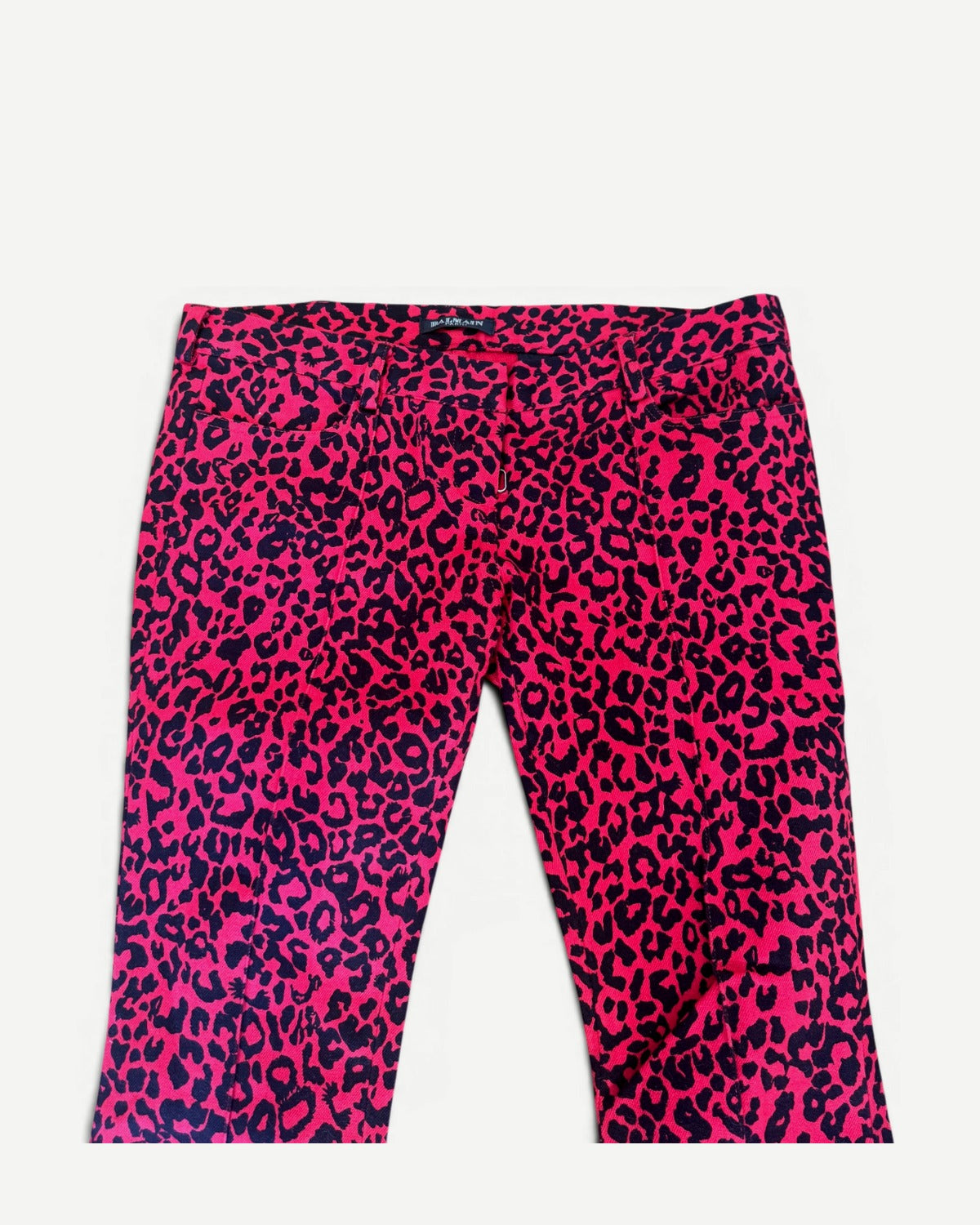 Balmain by Christophe Decarnin Leopard Print Flared Denim