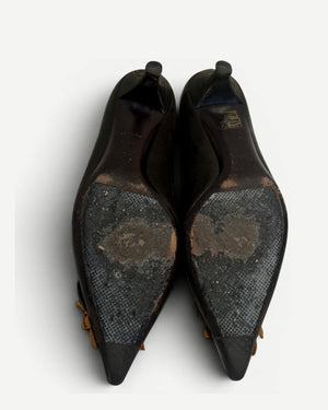 Prada 90s Floral Applique Heels