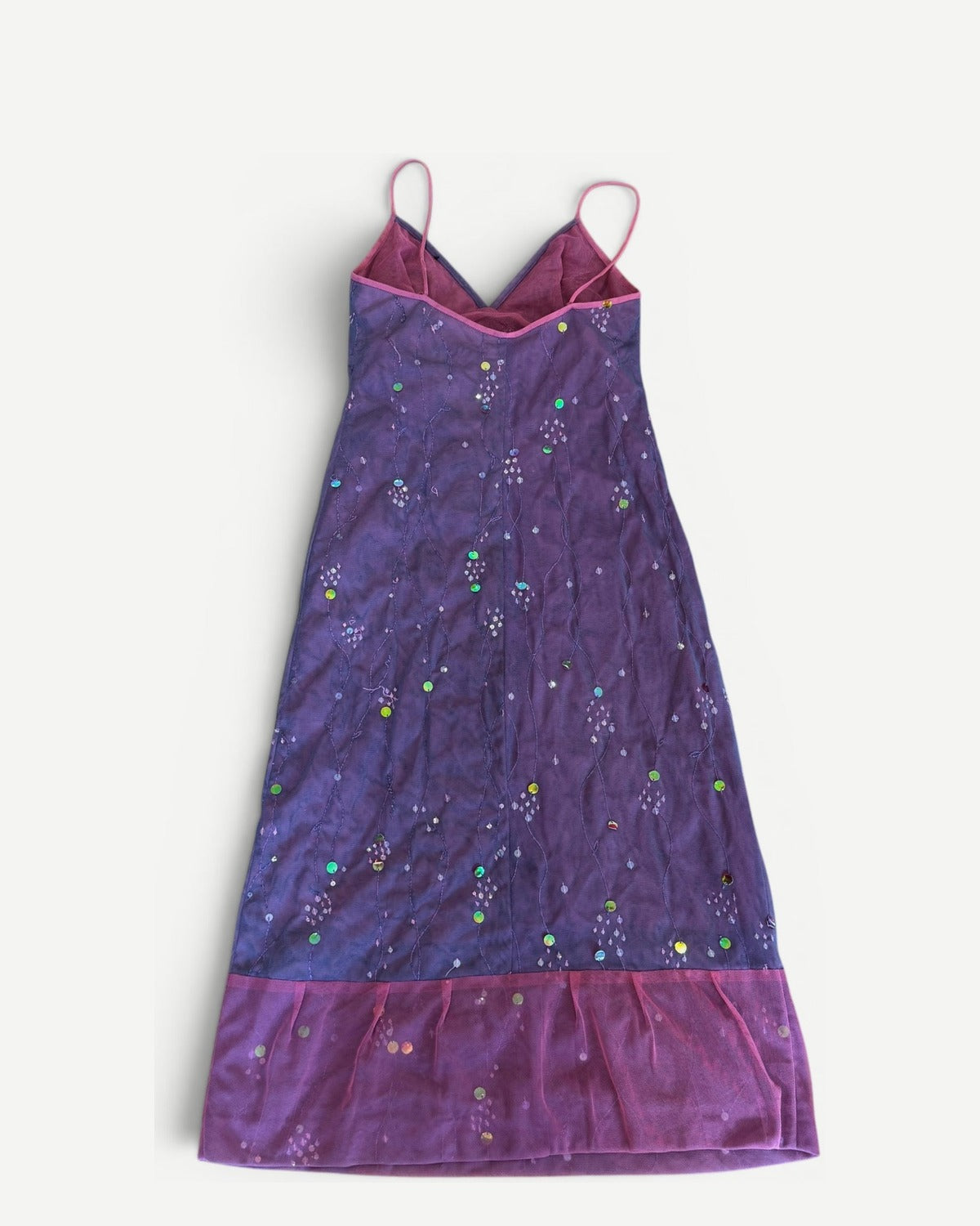 Plein Sud 2000s Sequin Mesh Slip Dress