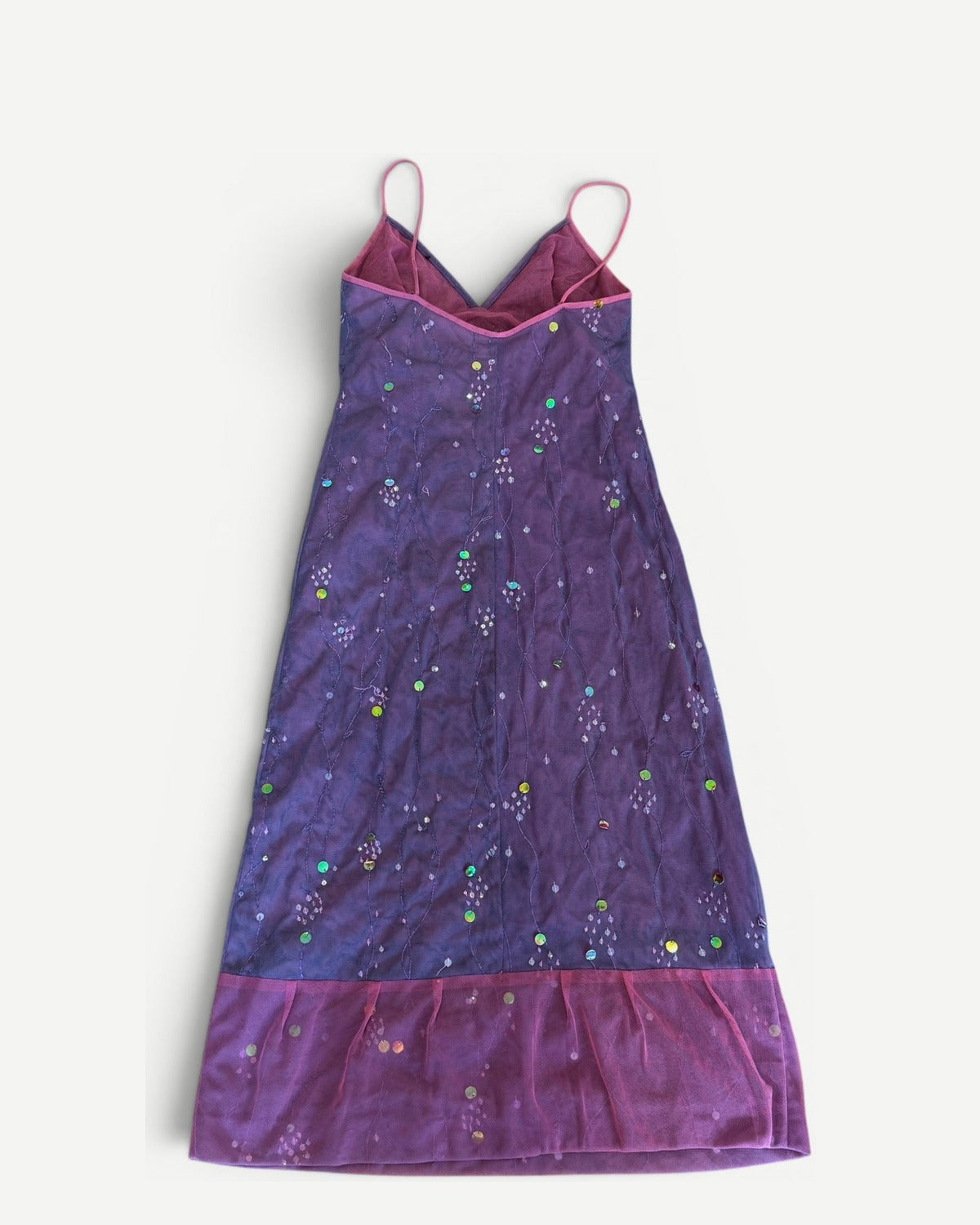 Plein Sud 2000s Sequin Mesh Slip Dress