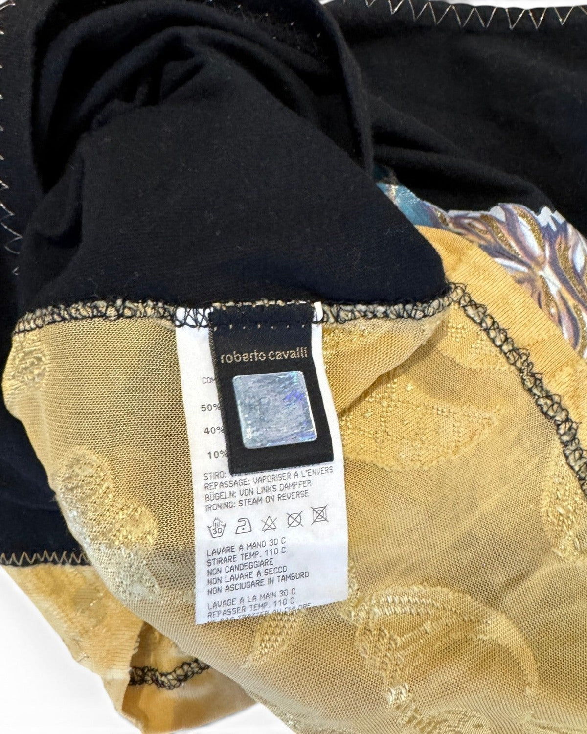 Roberto Cavalli 2000s Embellished Tiger Rock Top