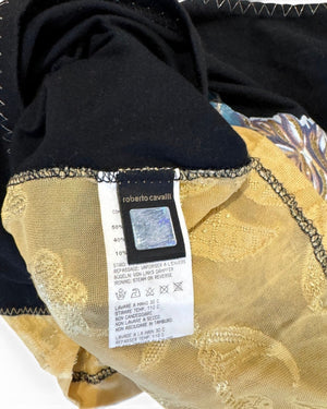 Roberto Cavalli 2000s Embellished Tiger Rock Top