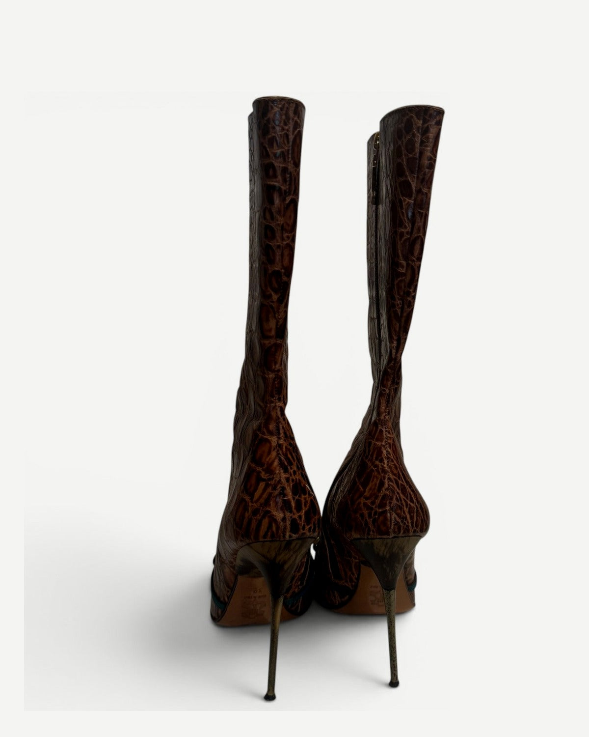 Hamlet Couture 2000s Textured Embellished Heeled Boots