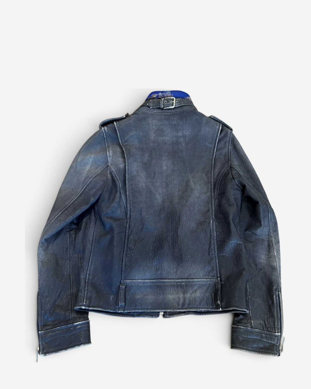 Dolce & Gabbana 2000s Distressed Officer Leather Jacket