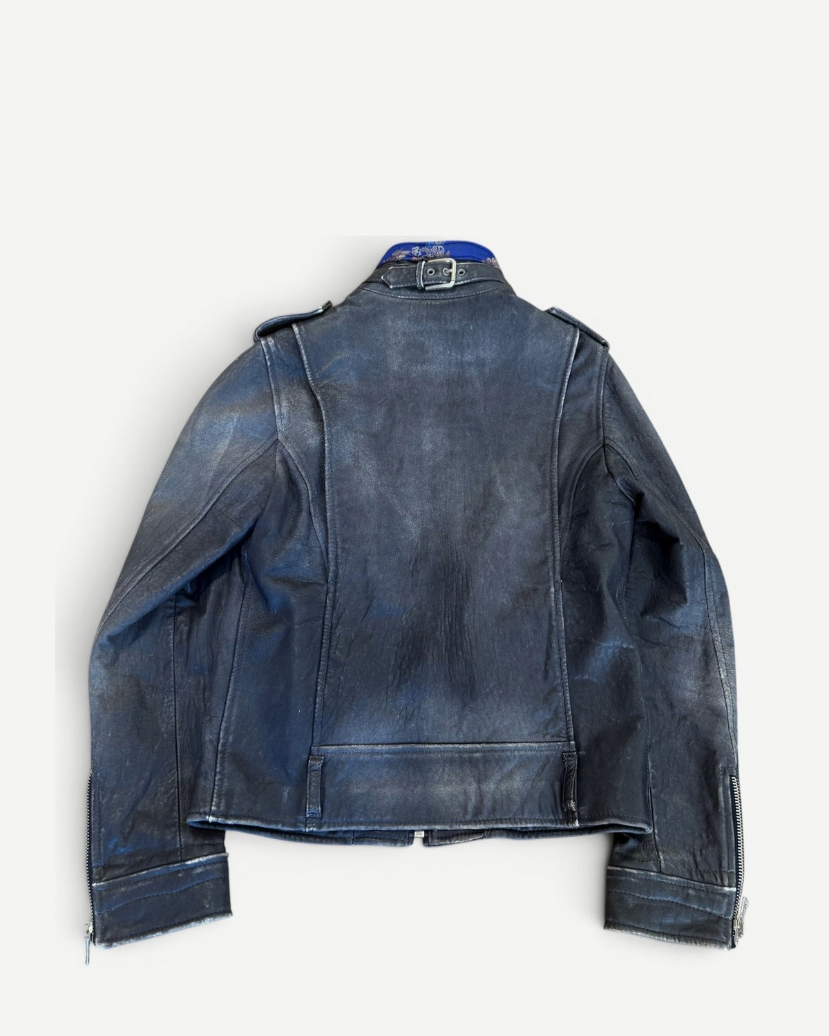 Dolce & Gabbana 2000s Distressed Officer Leather Jacket