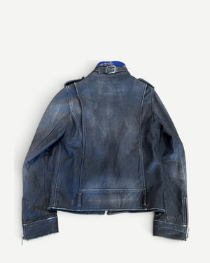 Dolce & Gabbana 2000s Distressed Officer Leather Jacket