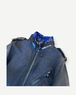 Dolce & Gabbana 2000s Distressed Officer Leather Jacket