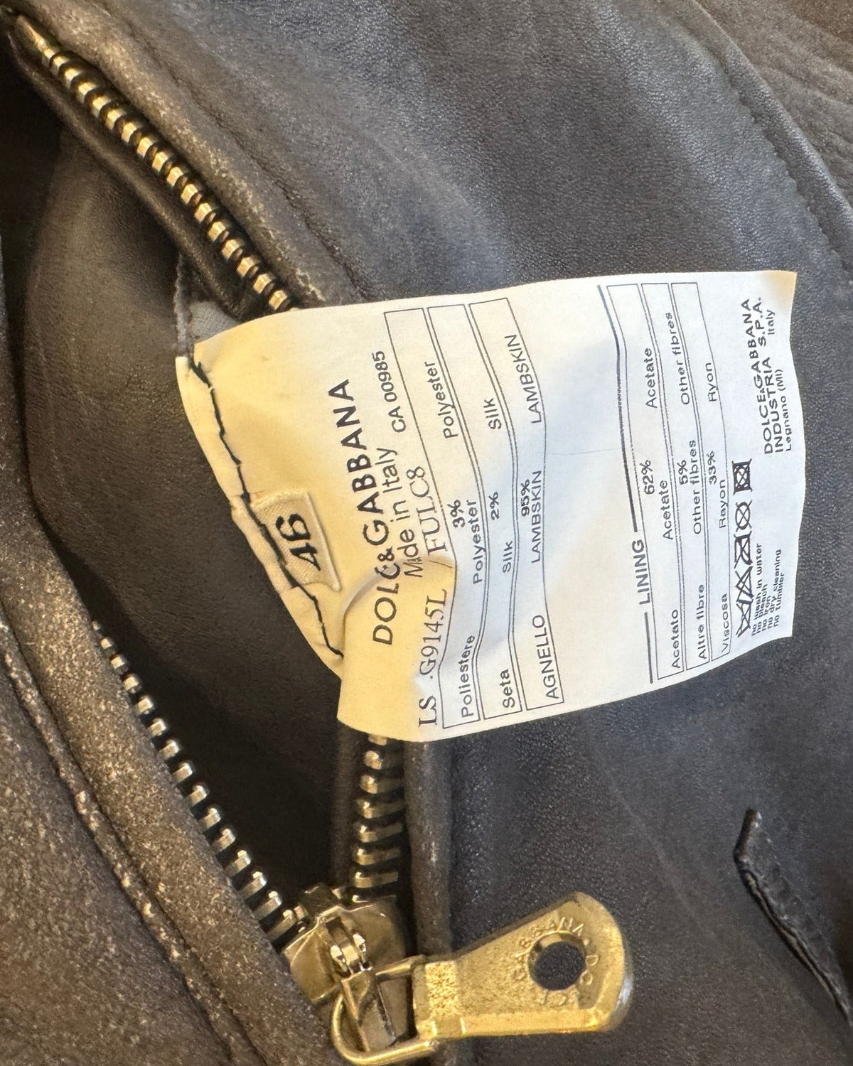 Dolce & Gabbana 2000s Distressed Officer Leather Jacket