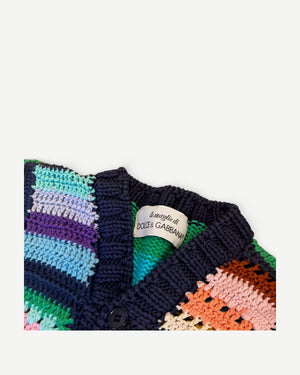 Dolce & Gabbana 90s Oversized Crochet Knit Vest