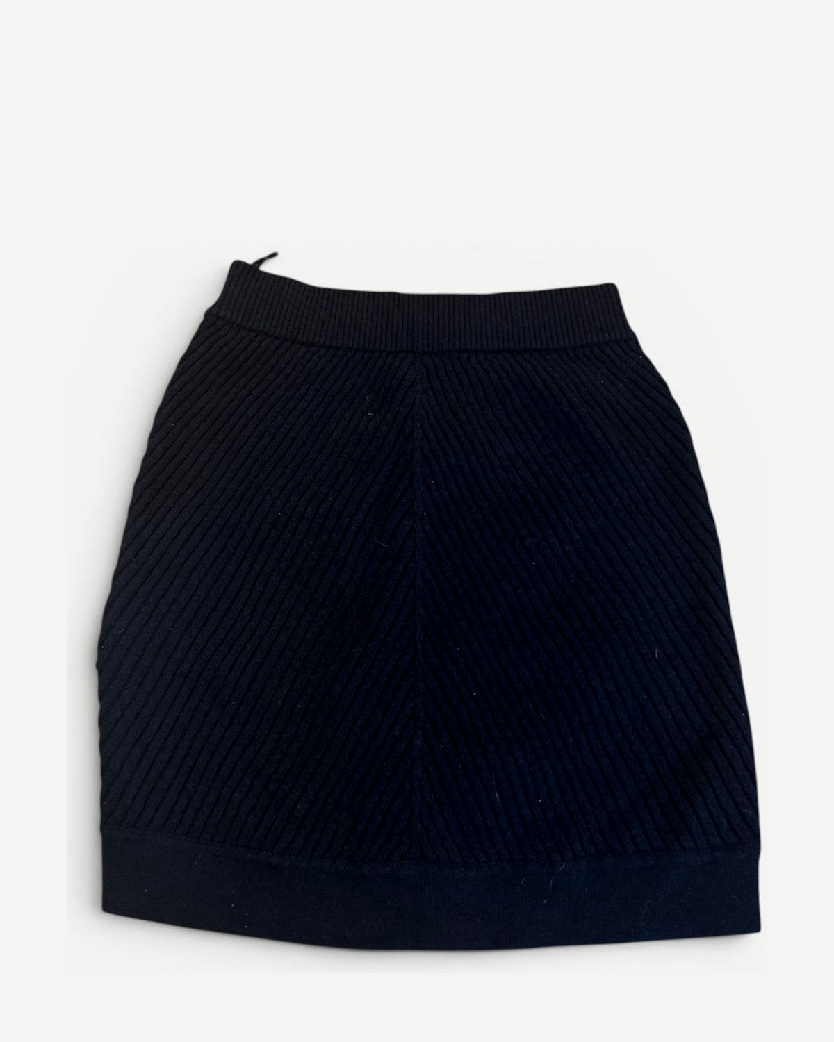 Chanel by Karl Lagerfeld AW06 Black Layered Ribbed Knit Skirt