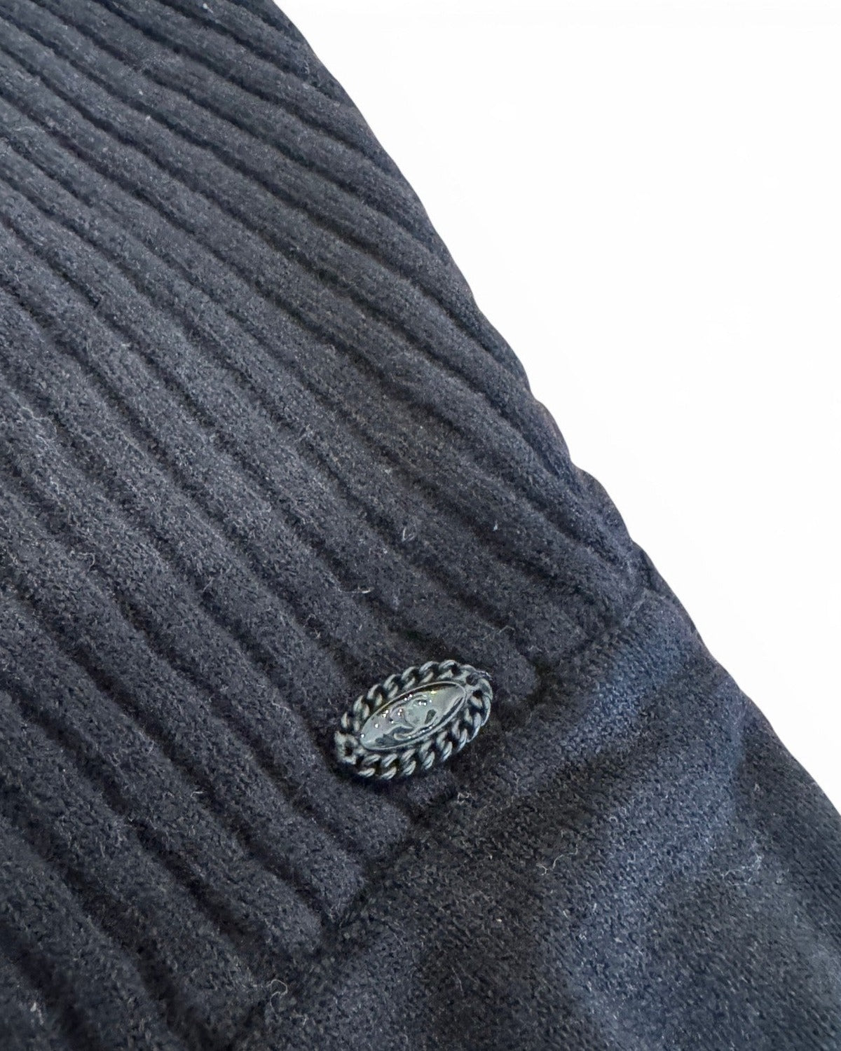 Chanel by Karl Lagerfeld AW06 Black Layered Ribbed Knit Skirt