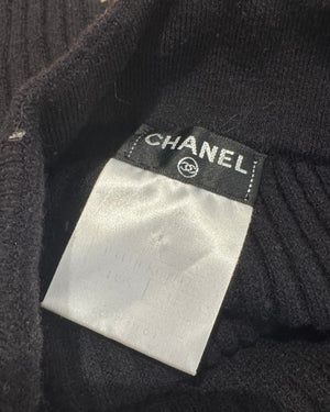 Chanel by Karl Lagerfeld AW06 Black Layered Ribbed Knit Skirt