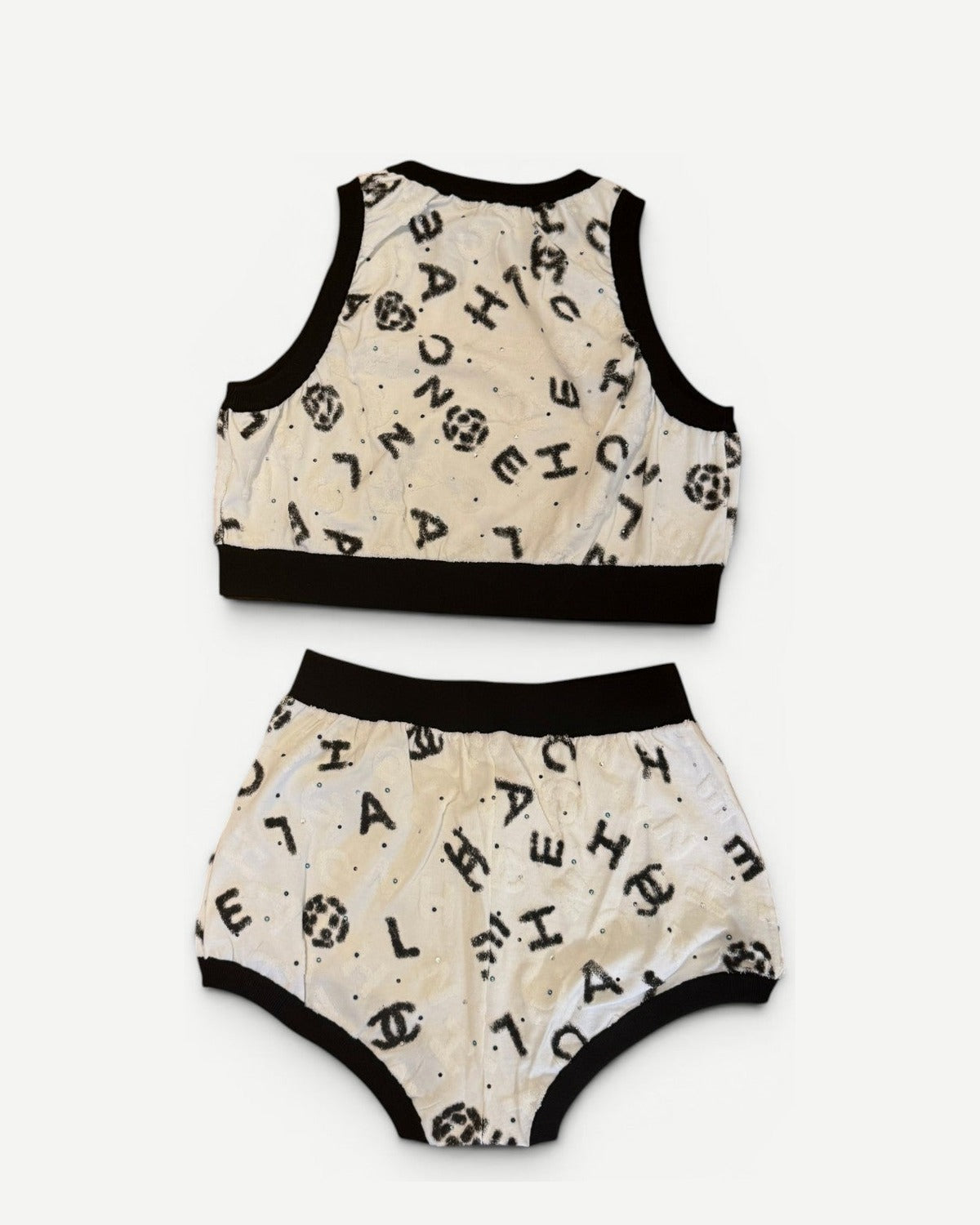Chanel SS22 Logo Applique 2 Piece Set Sample