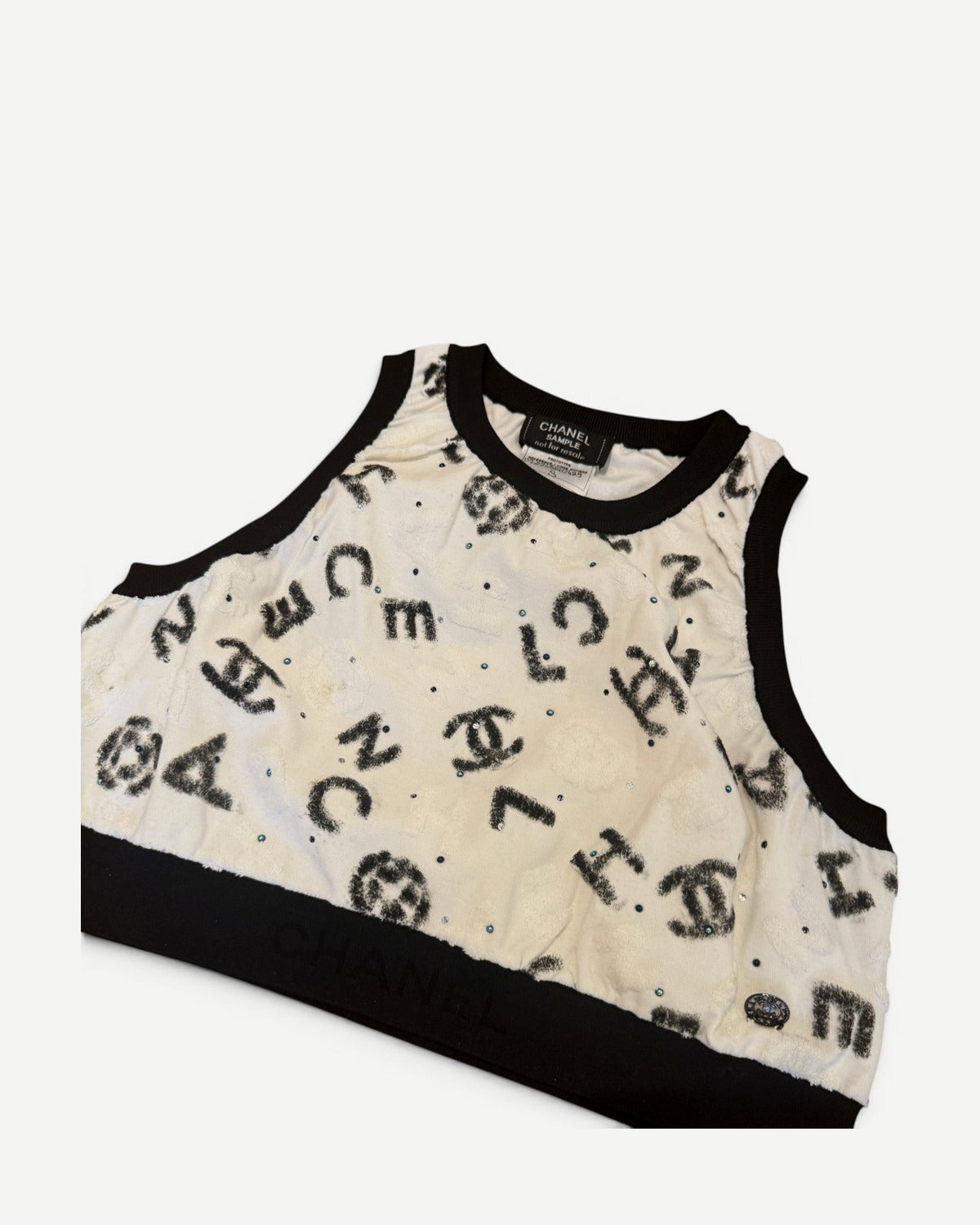 Chanel SS22 Logo Applique 2 Piece Set Sample