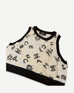 Chanel SS22 Logo Applique 2 Piece Set Sample