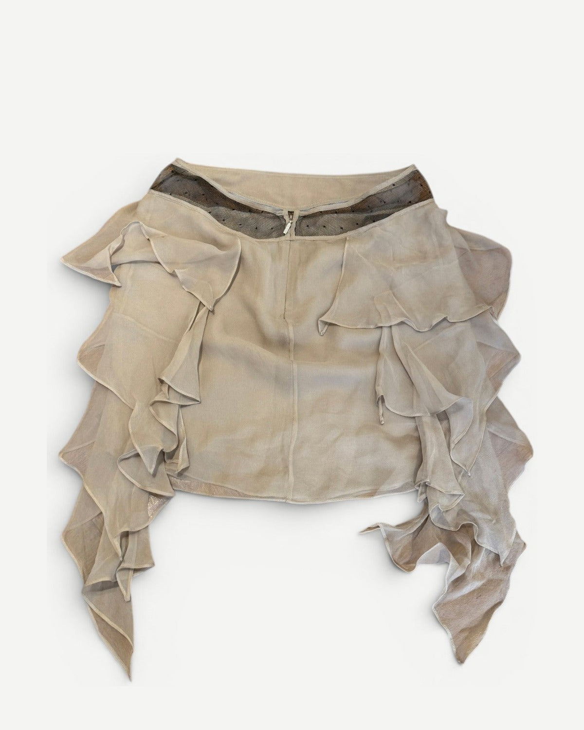 Gucci by Tom Ford SS02 Silk Mesh Layered Skirt