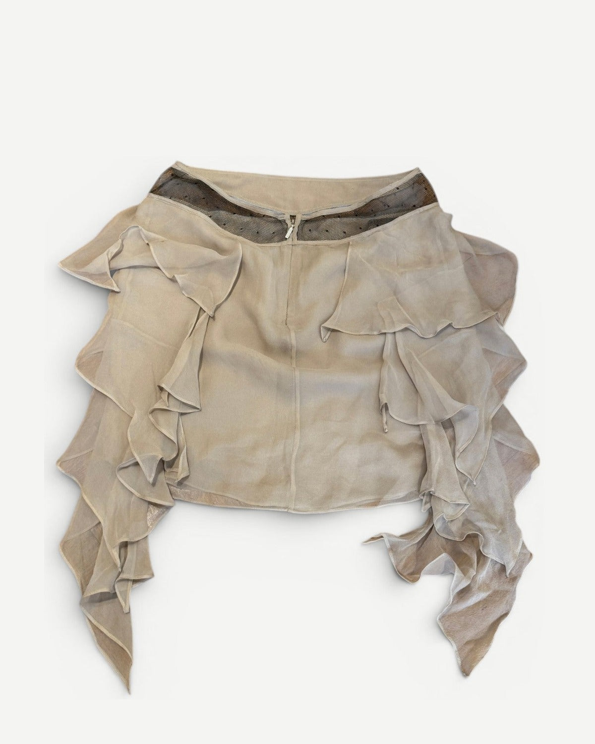 Gucci by Tom Ford SS02 Silk Mesh Layered Skirt