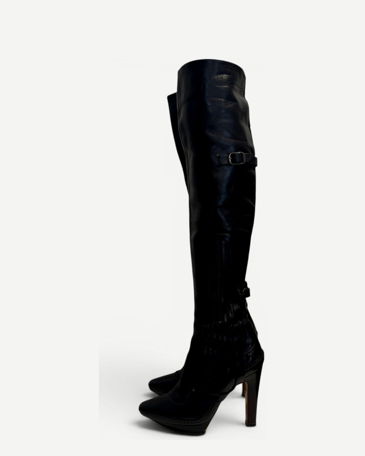 Celine by Ivana Omazic FW07 Paneled Overknee Leather Boots