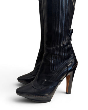 Celine by Ivana Omazic FW07 Paneled Overknee Leather Boots