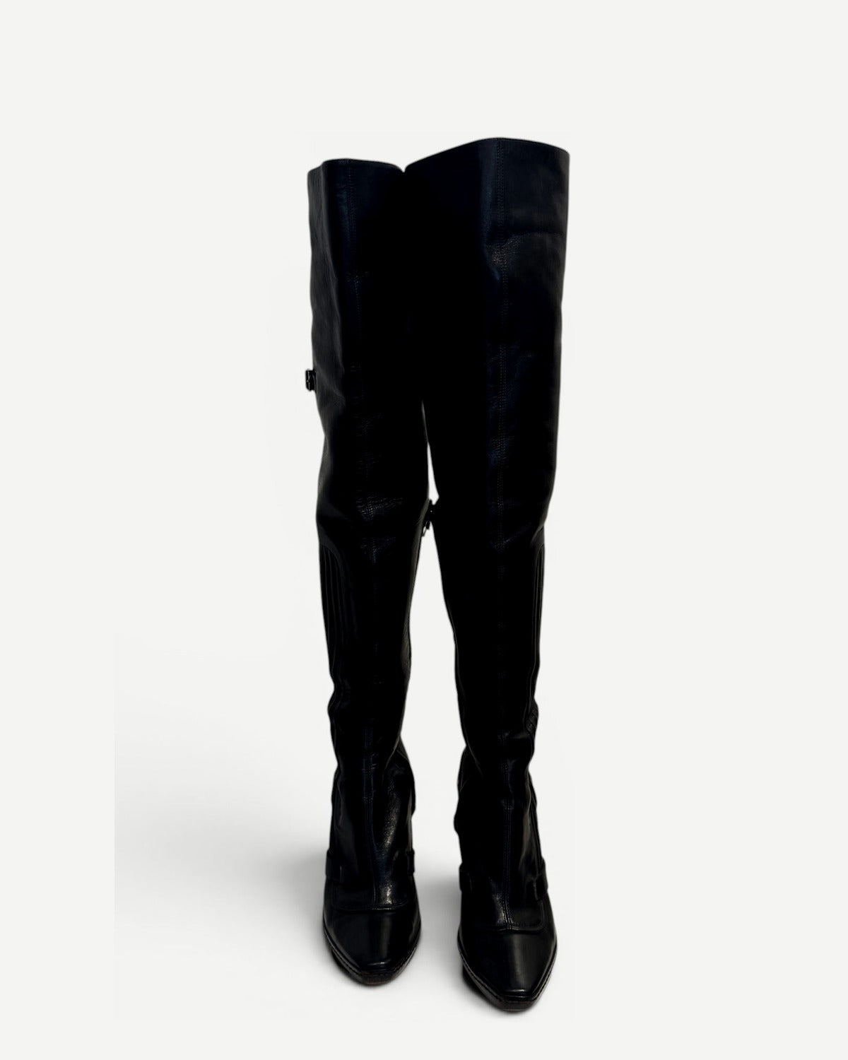 Celine by Ivana Omazic FW07 Paneled Overknee Leather Boots