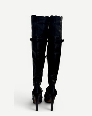 Celine by Ivana Omazic FW07 Paneled Overknee Leather Boots
