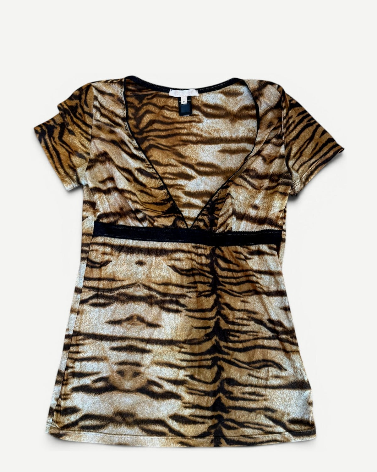 Roberto Cavalli 2000s Tiger Print Top