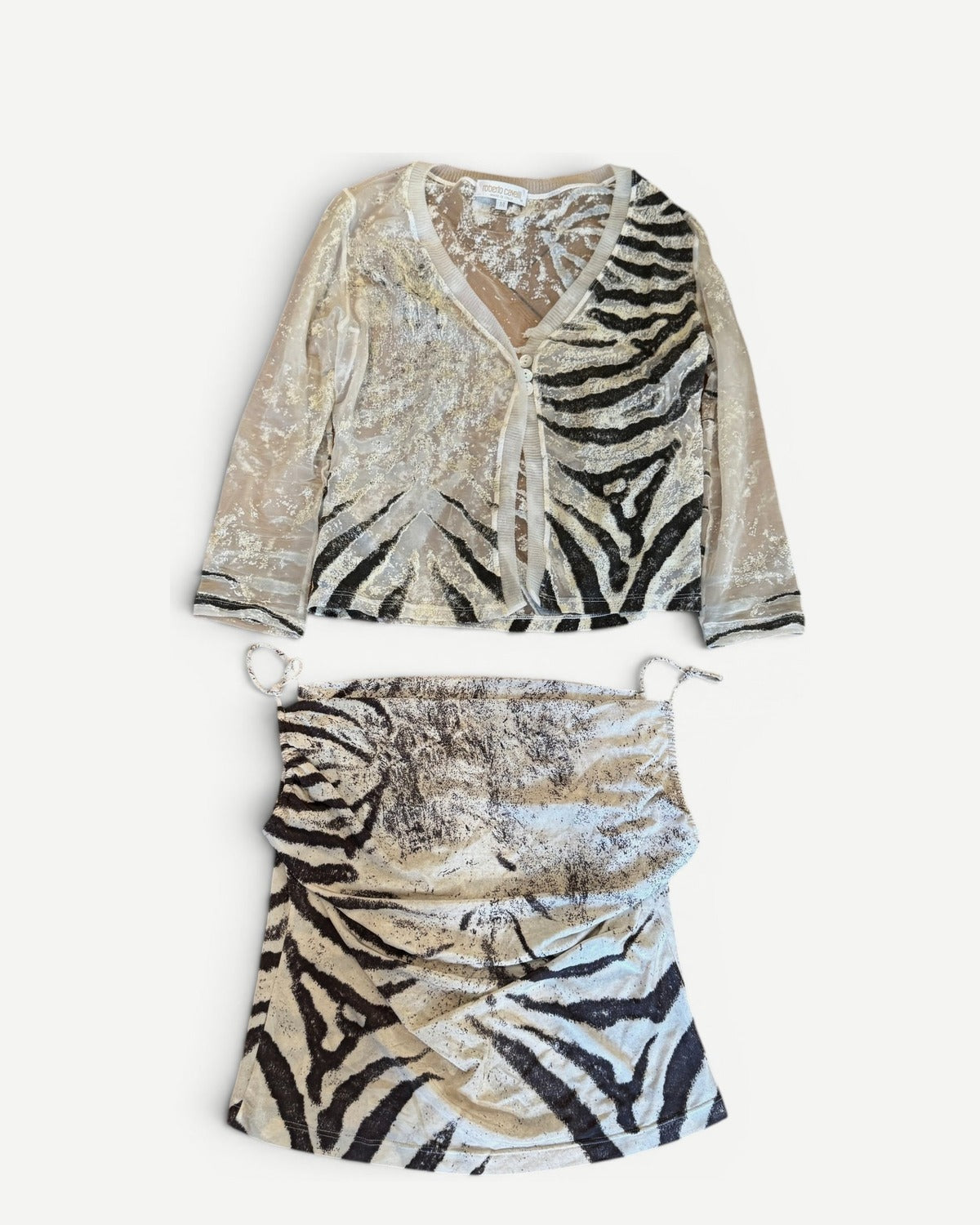 Roberto Cavalli SS99 Zebra Print Twin Set