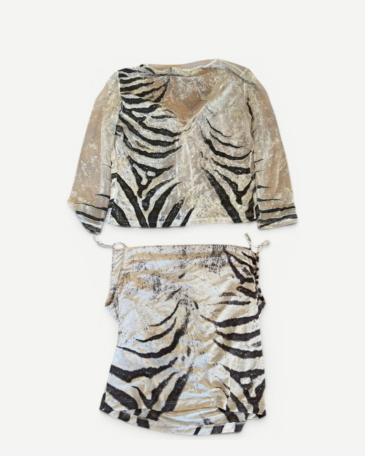 Roberto Cavalli SS99 Zebra Print Twin Set