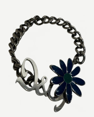 Dolce & Gabbana 2000s Floral Logo Chain Bracelet